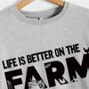 ESIKAH Life Is Better On The Farm Sweatshirt Farm Life Shirt Country Girl Tees Women Crewneck Pullover Tops Funny Farmer Gift Pink view 2