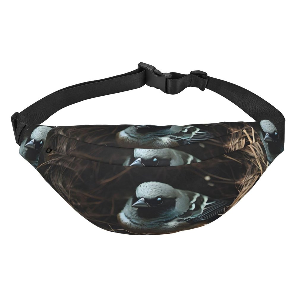 Little Bird Nest Men'S And Women'S Waist Pack, Crossbody Bag With Adjustable Belt For Running, Traveling, Sports, Hiking