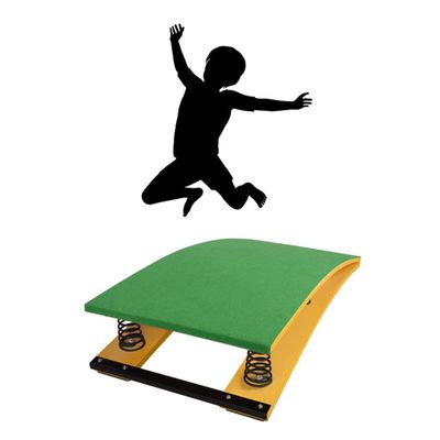 HTRY Adult Spring Springboard With Built-in Thick Springs, High-quality Wooden Boards, Felt, Takeoff Elastic Board, Somersault Booster, Suitable For Gyms, Sports Club(Size:Four60*120*26cm,Color:green)