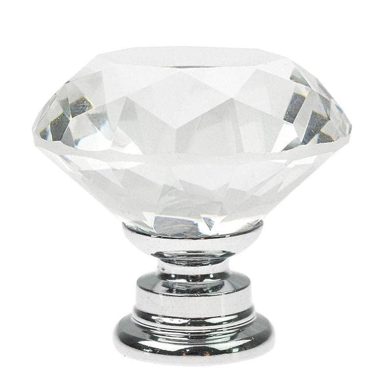 Southst 1PC Home Furniture Drawer Handle Diamond Shape Crystal Glass Door Cabinet Kit Wardrobe Pull Knobs Handles A3N4 - (Color: Transparent)
