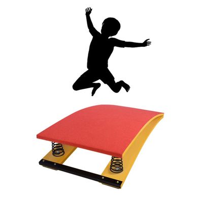 HTRY Children's Gymnastics Springboard Pedal, Built-in Thickened Spring, Wooden Board, Takeoff and Somersault Power Board Elastic Board(Size:Two Springs50*80 * 20cm,Color:red)