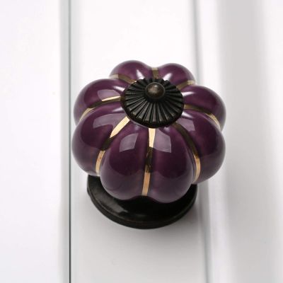 Southst 1Pc 40mm Pumpkin Door Knobs Cabinet Knobs and Handles for Furniture Drawer Cupboard Kit Pull Handle Home Decor - (Color: A)