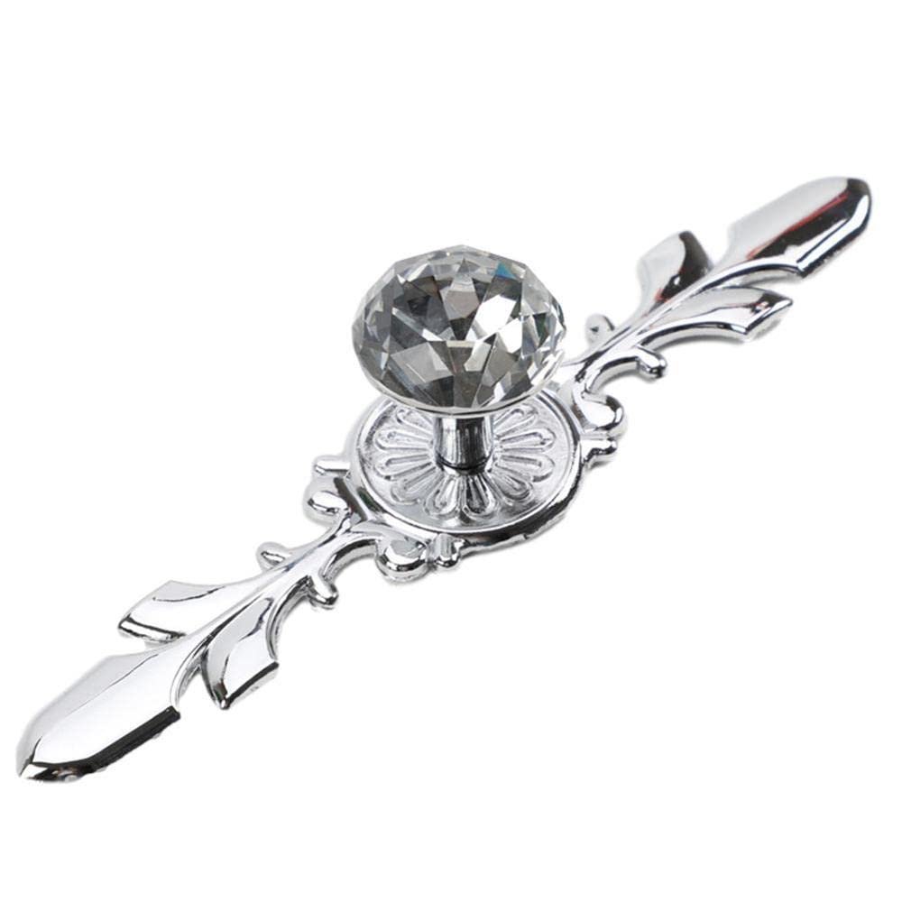 Southst 1PC Diamond Crystal Cabinet Handles Shoebox Wardrobe Pullers Furniture Handle Handles Knobs Drawer Closet Pulls Door N9S5 - (Color: L)