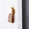 Southst 1pc Modern Style Leather Furniture Drawer Knobs Kit Cupboard Cabinet Handles Door Pulls with Screw Furniture Hardware - (Color: A)