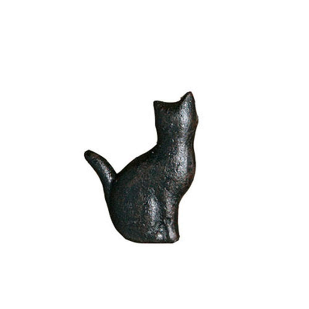 Southst Closet Cat Shaped Pull Knob Cabinet Furniture Hardware Drawer Handle Cast Iron Part Wardrobe Matt Black 3D Home Decorative - (Color: B)