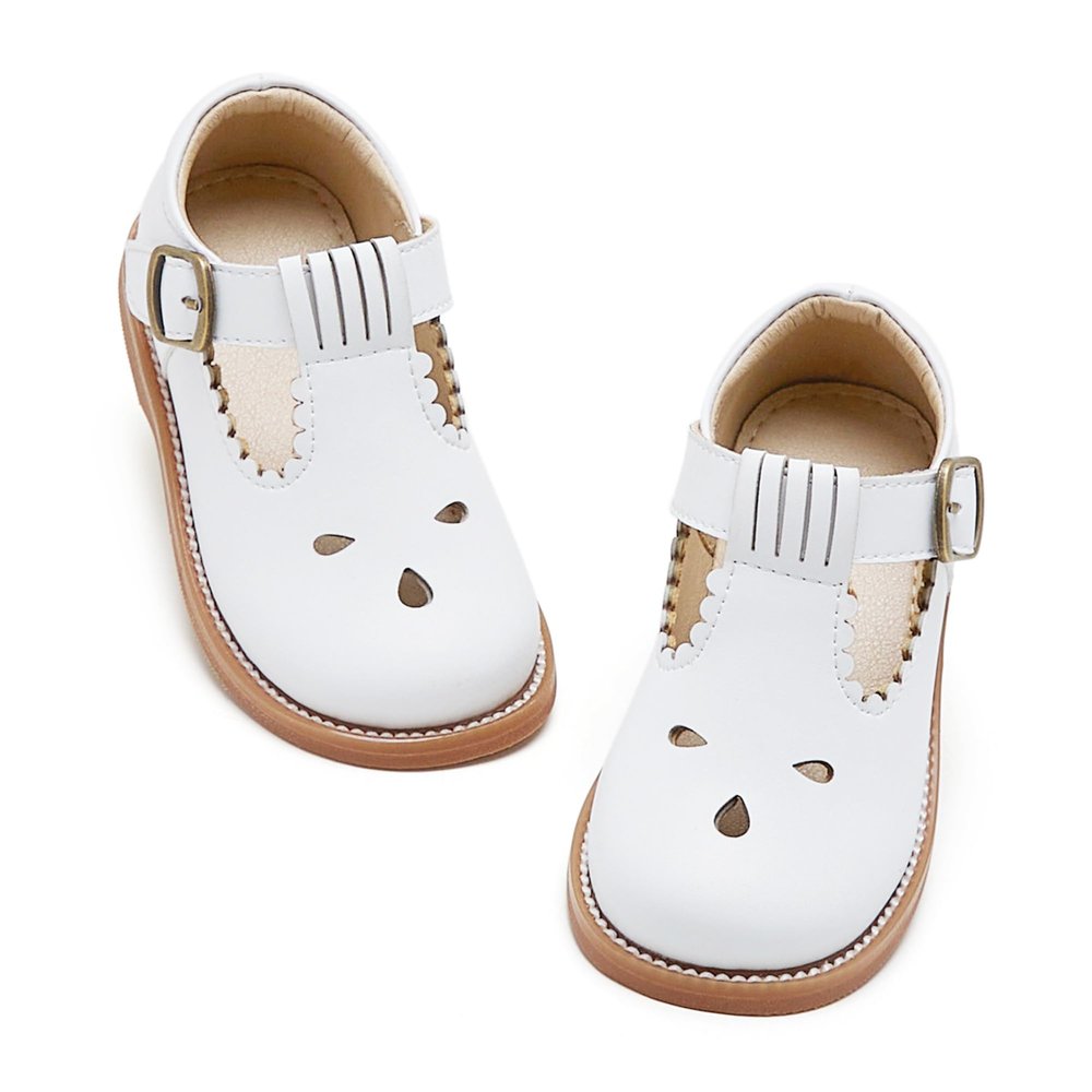 Otter MOMO Todder Little Girls Oxford Shoes Mary Jane T-Strap School Uniform Party Dress Flat Shoes