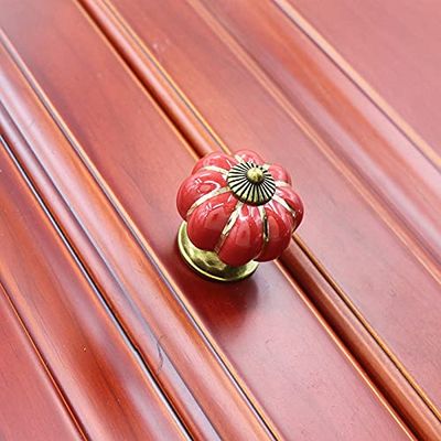 Southst Pumpkin Handles 40mm Cabinet Knobs Single Hole Wardrobe Closet Cupboard Drawer Pulls Furniture Hardware - (Color: C)