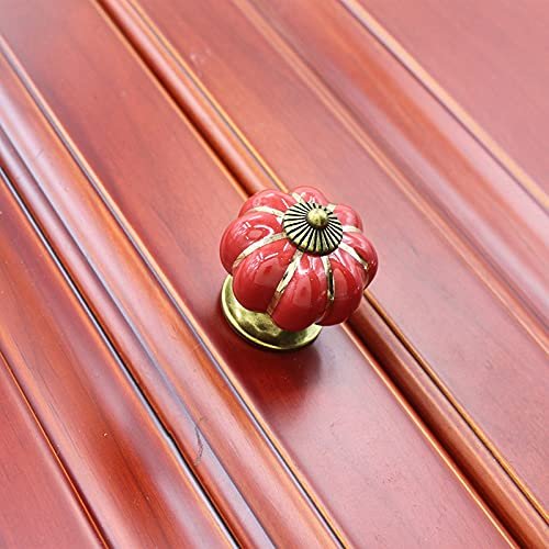 Southst Pumpkin Handles 40mm Cabinet Knobs Single Hole Wardrobe Closet Cupboard Drawer Pulls Furniture Hardware - (Color: C)