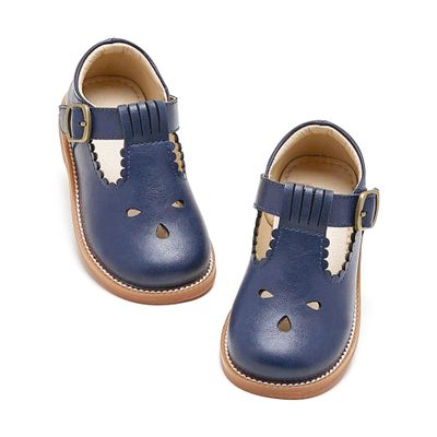 Otter MOMO Todder Little Girls Oxford Shoes Mary Jane T-Strap School Uniform Party Dress Flat Shoes