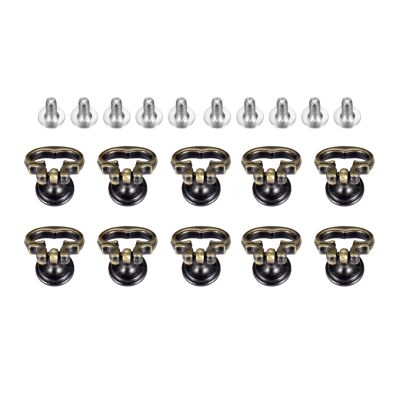 Southst 10pc Retro Furniture Handles Vintage Jewelry Box Knobs Alloy Cabinet Kit Drawer Cupboard Ring Pull Handle Furniture Fittings - (Color: 21X16mm)