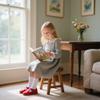 Otter MOMO Toddler Little Girls Oxford Shoes Mary Jane Flat T-Strap School Uniform Party Red Dress Shoes Size 9 view 3