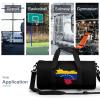 Flag Map of Venezuela Gym Bag Travel Waterproof Duffel Bag Carryon Overnight Bags Tote Bags for Sports view 3