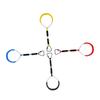 Sosoport 2pcs Color Hanging Rings for Kids Gymnastics Workout Climbing Ring Playset Outdoor Backyard view 1