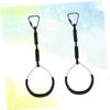 Sosoport 2pcs Color Hanging Rings for Kids Gymnastics Workout Climbing Ring Playset Outdoor Backyard view 2