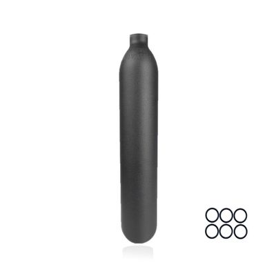 Benlynnx 4500Psi Aluminum Air Bottle, 30 Mpa Explosion-Proof Aeronautic PCP Cylinder, M18 * 1.5 Refillable High Pressure Paintball Tank for PCP Scuba Game 0.3L(Empty Tank)