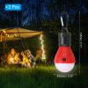 PATIKIL Tent Lantern, 2 Pack Portable Camping Light LED Camping Lantern for Backpacking Camping Hiking, 5.71" x 2.05", Red view 2