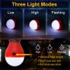 PATIKIL Tent Lantern, 2 Pack Portable Camping Light LED Camping Lantern for Backpacking Camping Hiking, 5.71" x 2.05", Red view 4
