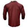 Sales Today Clearance Prime Only Men Tshirts Cotton Long Sleeve Shirts for Men 2023 Fashion Solid Button Down Polo Shirts Casual Formal Work Collar Pullover T Shirt Wine 2X view 3