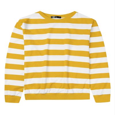 Lars Amadeus Yellow Striped Sweatshirt for Men's Crew Neck Long Sleeves Pullover Color Block Sweatshirts X-Large