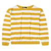 Lars Amadeus Yellow Striped Sweatshirt for Men's Crew Neck Long Sleeves Pullover Color Block Sweatshirts X-Large view 1