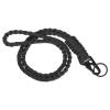 PATIKIL 21.7 Inch Paracord Neck Lanyard Keychain, Braided Strong Lanyard with Hook Clip and Key Ring for Outdoor Activities, Black view 1