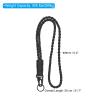 PATIKIL 21.7 Inch Paracord Neck Lanyard Keychain, Braided Strong Lanyard with Hook Clip and Key Ring for Outdoor Activities, Black view 2