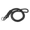 PATIKIL 21.7 Inch Paracord Neck Lanyard Keychain, Braided Strong Lanyard with Hook Clip and Key Ring for Outdoor Activities, Black view 3
