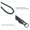PATIKIL 21.7 Inch Paracord Neck Lanyard Keychain, Braided Strong Lanyard with Hook Clip and Key Ring for Outdoor Activities, Black view 4