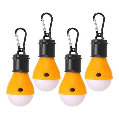 PATIKIL Tent Lantern, 4 Pack Portable Camping Light LED Camping Lantern for Backpacking Camping Hiking, 5.71" x 2.05", Yellow
