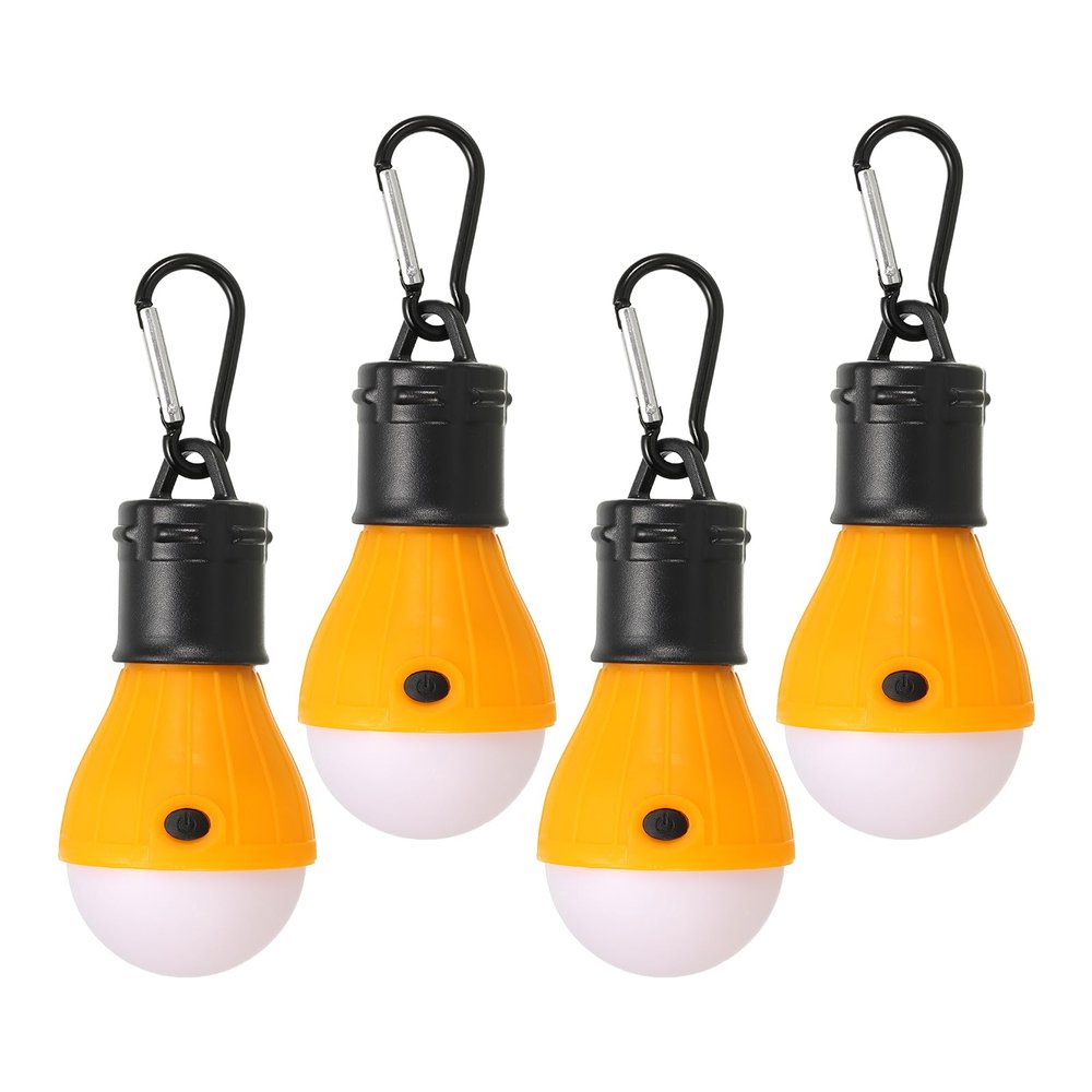 PATIKIL Tent Lantern, 4 Pack Portable Camping Light LED Camping Lantern for Backpacking Camping Hiking, 5.71" x 2.05", Yellow