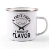 Funny Chef Camper Mug 12oz - Touch a World of Flavor - Chef Gift Cook Restaurant Dad Appreciation Cook Culinary Baker Humor Husband Foodies view 1