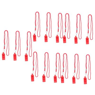 VANZACK 15pcs Emergency Whistle Lanyard Loud Sound Survival Whistles for Camping Hiking Sports and Signaling and Lightweight Keychain Pendants