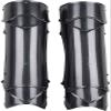 Medieval Blackened Rikomer Greaves LARP Armour view 1