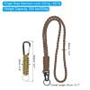 PATIKIL Braided Paracord Lanyard Keychain, 2 Pcs Paracord Neck Badge Lanyard with Hook Clip and Key Ring for Outdoor Activities, Brown Khaki view 2