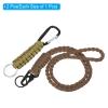 PATIKIL Braided Paracord Lanyard Keychain, 2 Pcs Paracord Neck Badge Lanyard with Hook Clip and Key Ring for Outdoor Activities, Brown Khaki view 3
