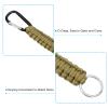 PATIKIL Braided Paracord Lanyard Keychain, 2 Pcs Paracord Neck Badge Lanyard with Hook Clip and Key Ring for Outdoor Activities, Brown Khaki view 4