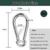 120PCS M5 Spring Snap Hook Carabiner, 2 Inch Small Carabiner Clip, 3/16" Heavy Duty Galvanized Steel Spring Clip, Quick Link Key Chain for Swing Hammock Gym Outdoor, 200LBS Holding Capacity view 2