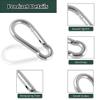 120PCS M5 Spring Snap Hook Carabiner, 2 Inch Small Carabiner Clip, 3/16" Heavy Duty Galvanized Steel Spring Clip, Quick Link Key Chain for Swing Hammock Gym Outdoor, 200LBS Holding Capacity view 3
