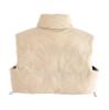 FindThy Women's Crop Puffer Vest Drawstring Full-Zip Reversible Puffy Vest Winter Waistcoat(0243-03Black-XS-LB) view 4