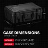 Condition 1 18" 5 Pistol Gun Case w/Pre-Cut Foam for 20 Mags  Waterproof, Lockable, TSA Approved, Stackable, Fits Optics & Lights  Black, Made in USA, Model 801 view 4