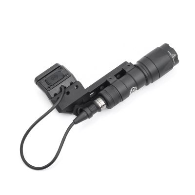 NECARL M300A 500 Lumens Tactical Flashlight with Extend Light Mount, with Push Button & Modbutton Remote Pressure Switch for M300 M600 Series Scoutlight, Fit for 20mm Picatinny Rail