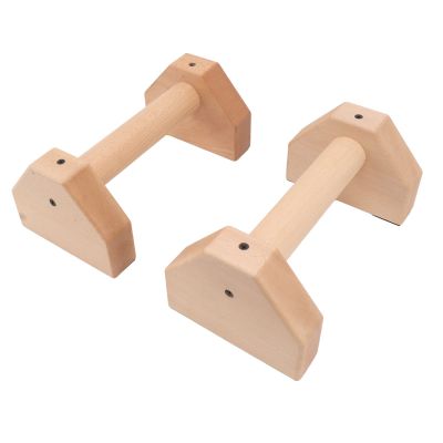 2 pieces of wooden push up handle, anti-skid push up rod, indoor and outdoor handstand handrail, suitable for men and women (30CM)