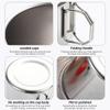 Glomora Stainless Camping Cup, 350ml Stainless Steel Camping Cup with Lid and Foldable Handle, High Temperature Direct Heating, Great for Backpacking view 4