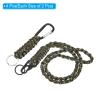 PATIKIL Braided Paracord Lanyard Keychain, 4 Pcs Paracord Neck Badge Lanyard with Hook Clip and Key Ring for Outdoor Activities, Camo view 3