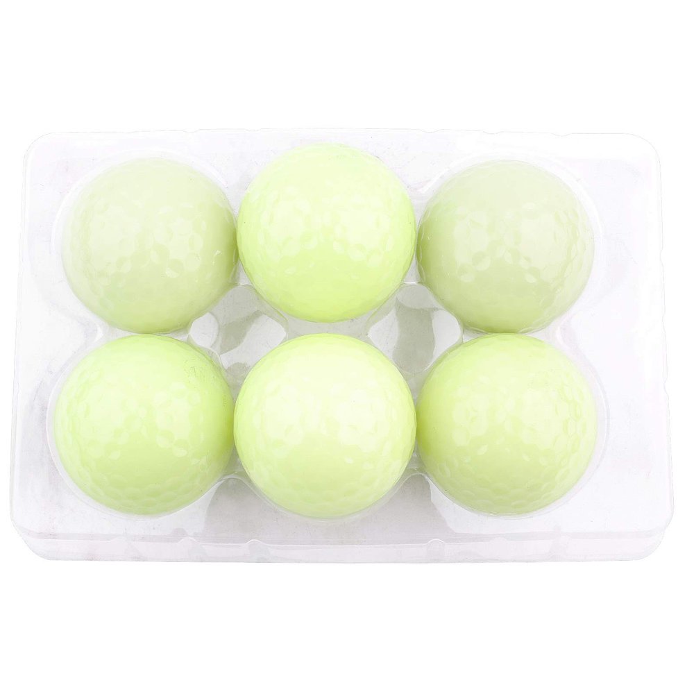 NDNCZDHC Glow Golf Balls, 6PCS Glow in The Dark Golf Balls for Night Sports, Glowing in The Dark Fluorescent Golf Ball, Long Lasting Bright Luminous Balls