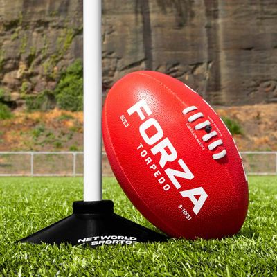 FORZA Torpedo AFL Training Football | Weatherproof Aussie Rules Footballs | 100% Hand Stitched (Pack of 20, 4)