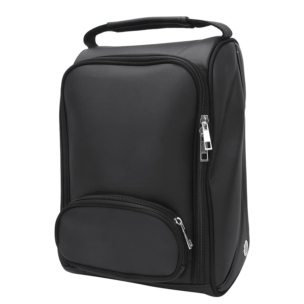 NDNCZDHC Golf Shoe Bag, Portable PU Shoe Bag for Travel Zippered Sport Shoe Carrier Bags, Waterproof Zippered Breathable Golf Shoe Bag, Golf Accessories