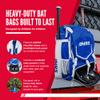 Hit Run Steal Bat Bag Backpack, Holds 4 Bats, Gloves, Helmet, and Cleats, Royal Blue view 2