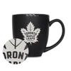 Rico Industries NHL Hockey Toronto Maple Leafs 15oz Laser Engraved Matte Black Ceramic Bistro Mug - For Hot or Cold Drinks view 1