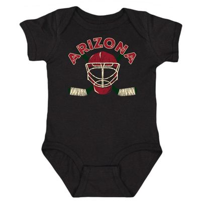 Arizona Team Mask Kid's Bodysuit for Hockey Fans (Black Onesie, 24M)